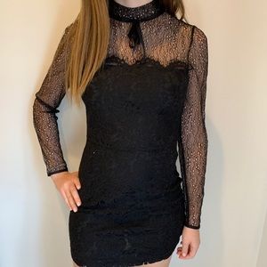 Black lace dress
